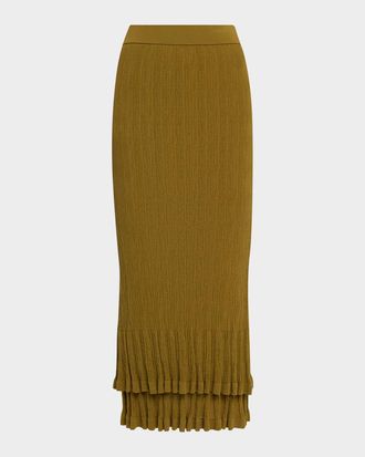 A.L.C. Lexi Ribbed Midi Skirt
