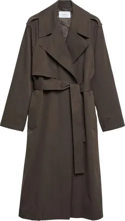 Comma Jassen, Dames, Bruin, M, Trenchcoat met logoband