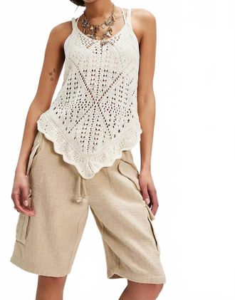 Free People Sea Song Scoop Neck Tank Top In Ivory
