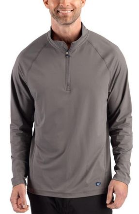 Cutter & Buck Prospect Epic Confidence Featherlight Performance Quarter Zip Pullover in Elemental Grey at Nordstrom, Size Xxx-Large
