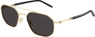 Montblanc MB0481S 001 Mens Sunglasses Gold Size 55