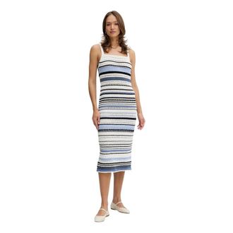 Oui Abito midi in crochet a righe - - Dresses - Donna - Multicolore - S