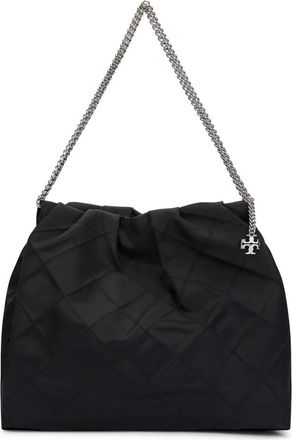 Tory Burch Fleming Nylon Hobo Bag - Dames - Schoudertassen - Zwart - ONE Size - Nylon - Tassen