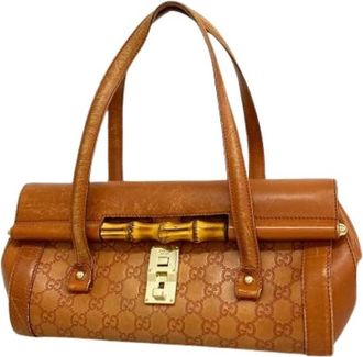 Gucci Pre-owned Vintage Shoulder Bag - Dames - Pre-owned - Bruin - Maat: ONE Size Leer