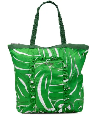 Miu Miu 2010-2025 Canvas Printed Ivy tote bag - women - Canvas - One Size - Green
