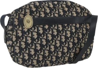 Dior Pre-owned Vintage Trotter Canvas Shoulder Bag - Dames - Vintage Schoudertas - Veelkleurig - ONE Size - Leer - Vintage
