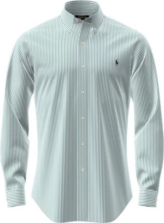 Ralph Lauren Gestreepte Shirt - Heren - Casual Overhemden - Groen - XL - Katoen - Overhemden