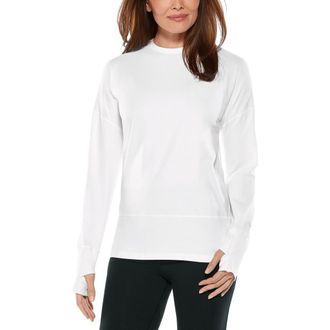 Coolibar Womens Relaxed Long Sleeve T-Shirt - UPF 50+ Sun Protection - LumaLeo in White at Nordstrom, Size Small