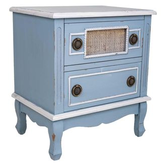 Wanderlust Deco Wanderlust Deco - Mesita De Madera Azul 50x36x56,5