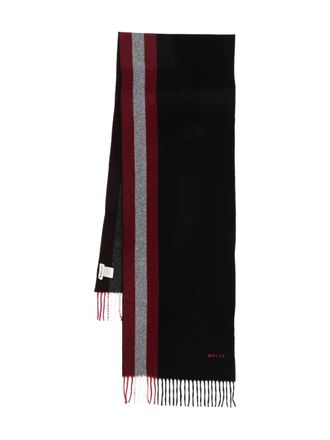 Bally Gestreepte sjaal - Zwart