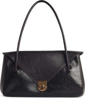 Marni East West Brown Leather Bag