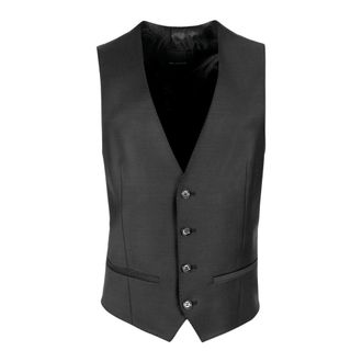 Roy Robson ROY Robson, Kostuums, Heren, Zwart, W27, Wol, Gilet Smanicato 05038