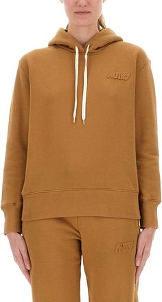 Autry Hooded Sweatshirt With Logo-Donna