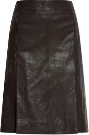 Ferragamo Leren Rok - Dames - Leren & Su&egrave;de rokken - Bruin - 2XS - Leer - Rokken