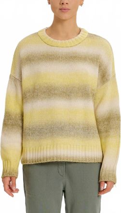 Something Navy Poppy Ombre Sweater In Yellow