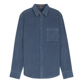 HUGO BOSS Overhemden, Heren, Blauw, L, Orange-Hemd