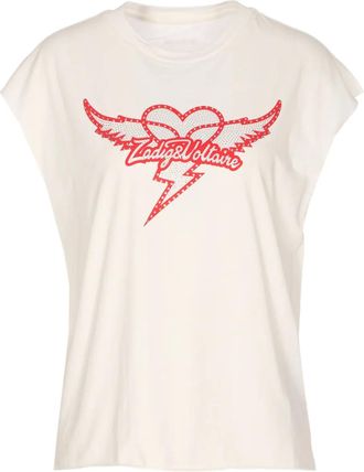 Zadig&Voltaire T-shirt Cloe con stampa - Toni neutri