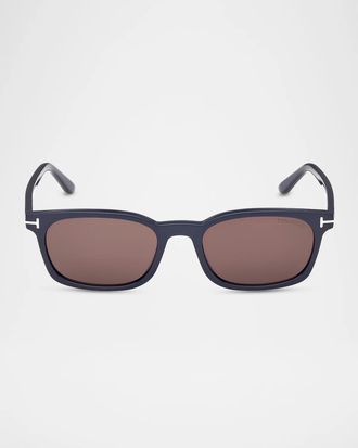 Tom Ford Men & apos;s Miles-02 Acetate Square Sunglasses