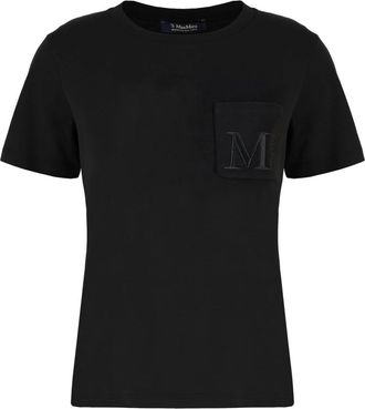 Max Mara Tops, Dames, Zwart, XS, Katoen, Casual Katoenen T-Shirt voor Vrouwen