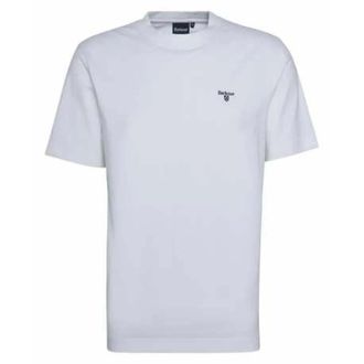 Barbour T-Shirts, male, White, Size: XL White Relaxed Fit Logo T-shirt