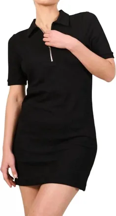 Lune Active Forest Polo Dress In Black