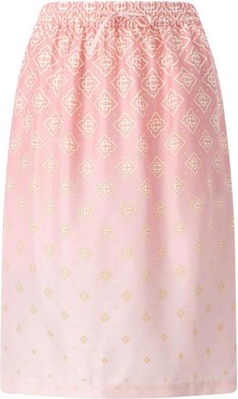 Casablanca Monogram Degrade Midi Rok - Dames - Midirokken - Roze - S - Rokken
