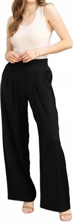 Skies Are Blue Clothing Bond Street Wide Leg Trouser Pants In Black