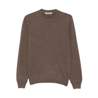 La Fileria Maglione Girocollo in Cashmere - - Knitwear - Uomo - Marrone - L