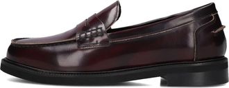 Stefano Lauran Klassieke rode loafers voor herfst/winter - Dames - Loafers - Bruin - 39 EU - Wol - Schoenen