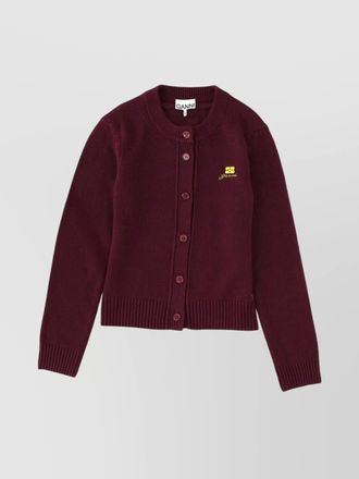 Ganni knitwear with ribbed cuffs and hem