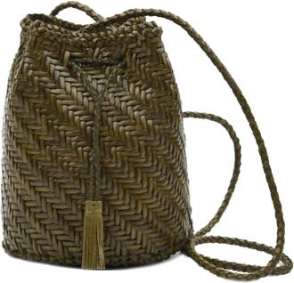 Dragon Diffusion Double Jump Pompom Tas - Dames - Schoudertassen - Groen - ONE Size - Leer - Tassen