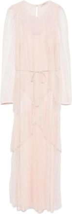 Twin-Set Abito lungo plissettato - Rosa