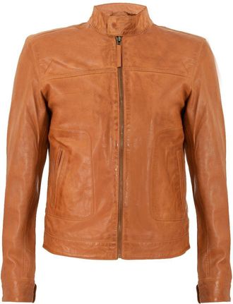 Infinity Leather Mens Classic Fitted Leather Biker Jacket-Austin