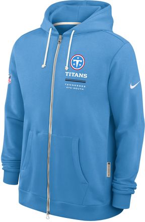 Nike Tennessee Titans Sideline Standard Issue Nike Mens Dri-FIT NFL Full-Zip Hoodie in Blue | 03AV4AI9V-JK9