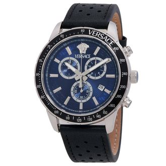 Versace Sport Chrono Quartz Blue Dial Mens Watch VEZCA0124