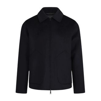Palt&ograve; Giacca con Zip e Collo a Camicia - - Jackets - Uomo - Blu - M