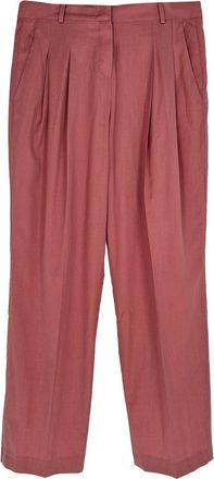 Frankie Shop Gelso Pleated Trousers in Pink Lyocell