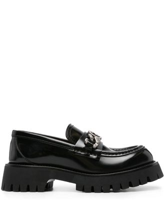 Gucci Interlocking G-chain leather loafers - women - Leather - 39 - Black