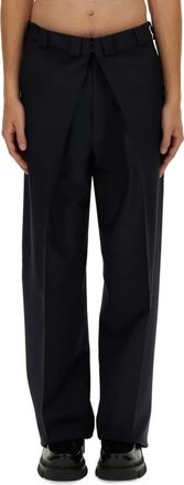 Givenchy Extra Grote Broeken - Heren - Wijde Broeken - Blauw - M - Wol - Broeken