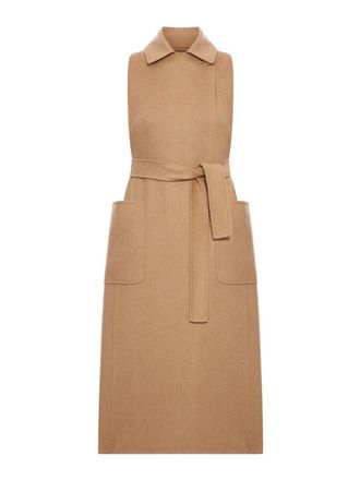 Max Mara Sleeveless Camel Coat