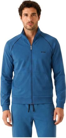 HUGO BOSS Mix&Match Jas Z - Heren - Vesten met rits - Blauw - S - Katoen - Hoodies & sweatvesten