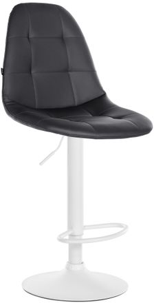 Clp Clp - Taburete De Bar Elmore En Polipiel Negro Metal Blanco Mate