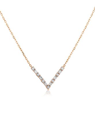 Diana M. Jewels 18K Rose Gold 0.26 Ct. Tw. Diamond Necklace