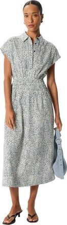Whistles Flecked Animal Collared Dress in Navy/multi at Nordstrom, Size 12