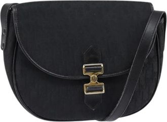Dior Pre-owned Cross Body Bags, female, Black, Size: ONE SIZE Pre-owned Trotter Canvas Shoulder Bag