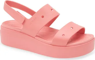 Crocs Brooklyn Slingback Platform Wedge Sandal in Hot Blush at Nordstrom Rack, Size 9