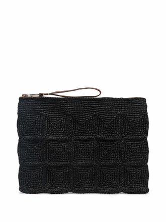 Ibeliv Tanala geweven clutch - Zwart