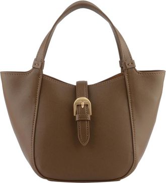 Pourchet Petit port&eacute; main LEnvol&eacute;e - Dames - Handtassen - Beige - ONE Size - Leer - Tassen