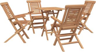 vidaXL Conjunto De Jard&iacute;n 3 Uds. Marr&oacute;n Madera De Teca Maciza Vidaxl
