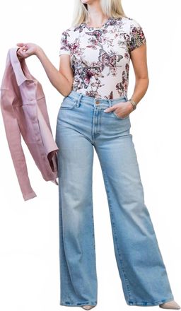 Mother Hustler Roller Sneak Jeans In Complete 360